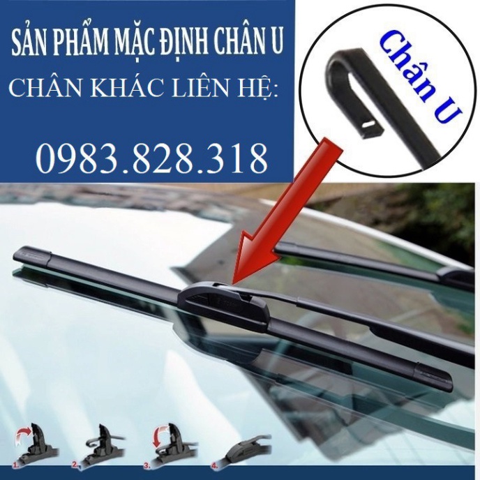 Bộ 2 thanh gạt nước ô tô MitsuBishi Outlander Đời trước - Đến 2018 - Và các dòng xe khác của hãng MitsuBishi