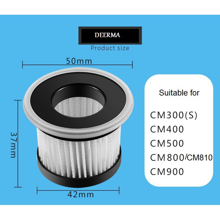 Bộ Lõi Lọc HEPA Deerma cho Máy Hút Bụi CM300S CM800 CM900 CM400 CM500 CM810