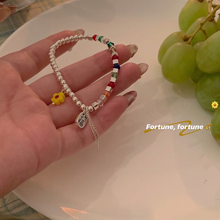 Vòng Tay Chuỗi Hạt Pha Lê Nhiều Màu Thời Trang