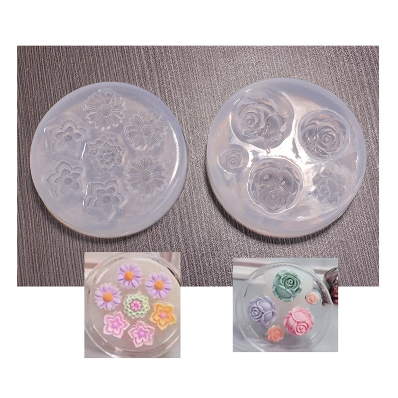 Sa 1 / 2 Khuôn Silicone Tự Làm Mặt Trang Sức Tiện Lợi
