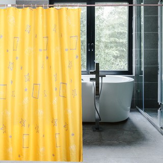 Màn Treo Nhà Tắm Cao Cấp Vải Dày Chống Nước (1m8x2m) - Màu vàng sang trọng