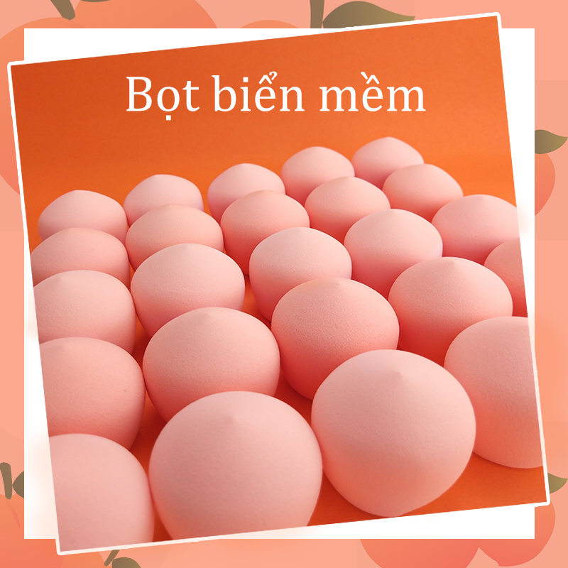 【Kiss Belle Shop】1x Mút trang điểm,Bông Mút Trang Điểm Tán Kem Nền  [Hình quả đào] KB-HZD01