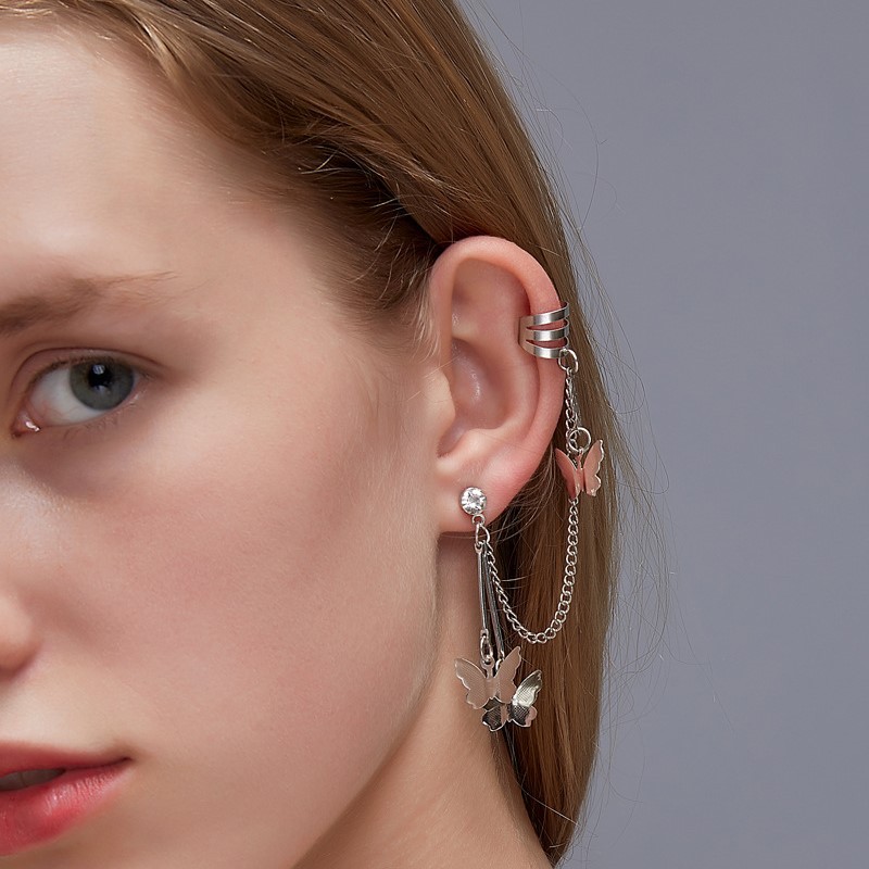 Khuyên kẹp vành tai có đèn LED độc đáo cá tính