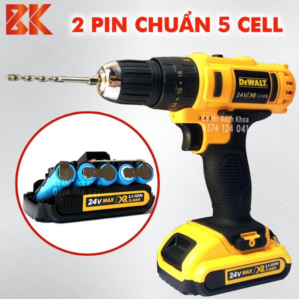 Máy Khoan Pin Dewalt 24V 5 CELL