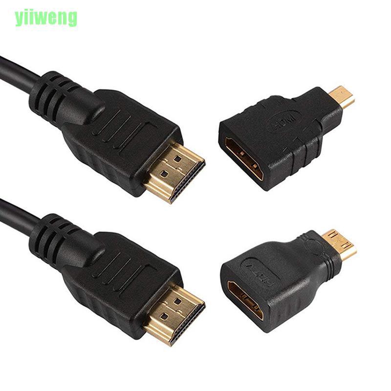 Dây Cáp Hdmi Mạ Vàng 3 Trong 1 Dài 1.5m 4.9ft Tốc Độ Cao