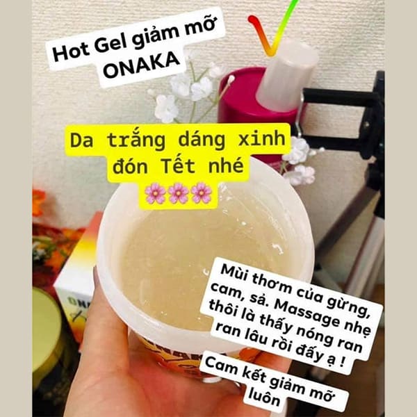 Gel Tan Mỡ Onaka Hot Gel 300g Nhật Bản