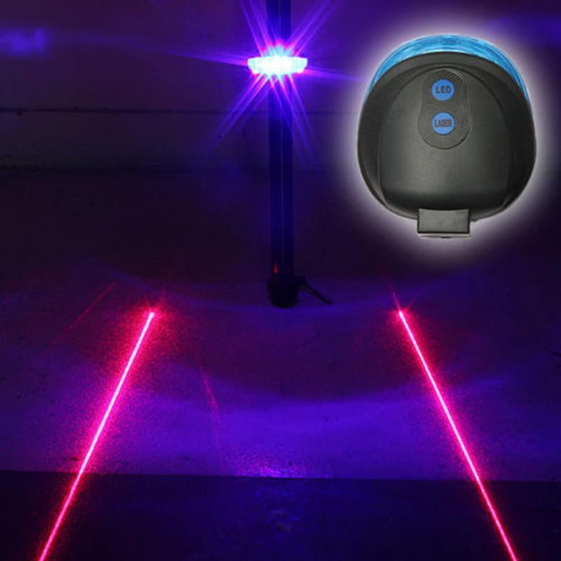 Đèn Xe Đạp Chiếu Hậu Đèn Led 7 Chế Độ Và Laser 2 Chế Độ mau xanh