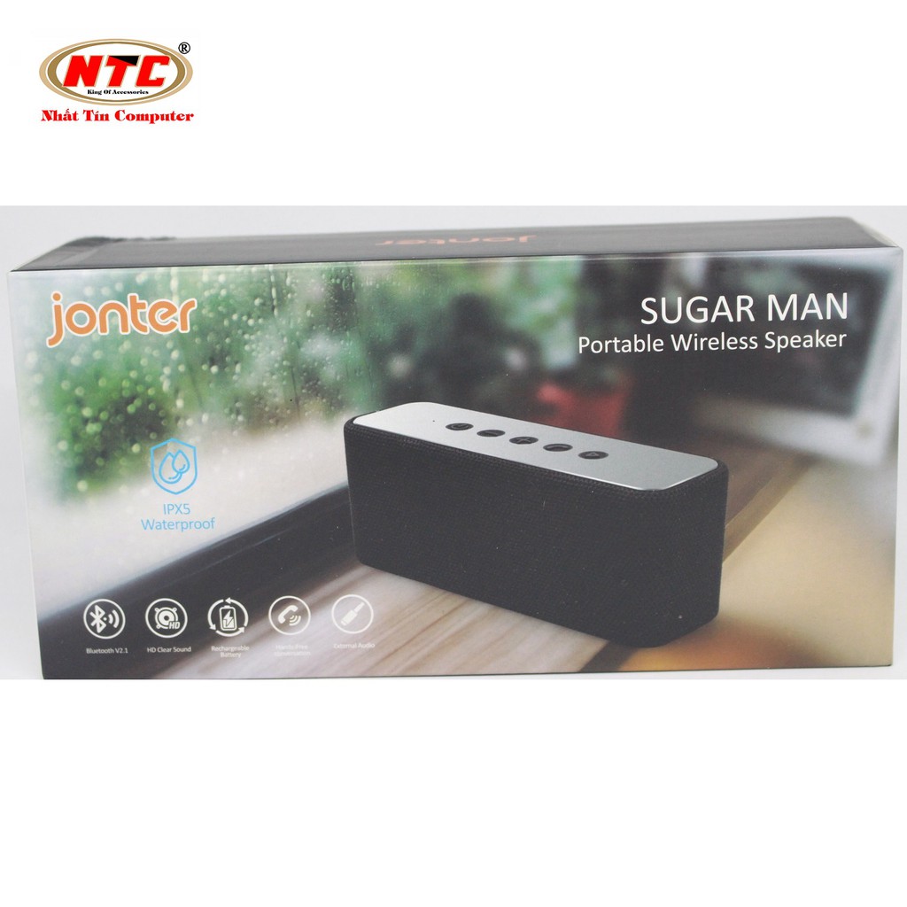 Loa bluetooth cao cấp Bugani Jonter Sugar Man - Âm thanh tuyệt vời (pin 2000mAh, công suất 10W) (Đen)