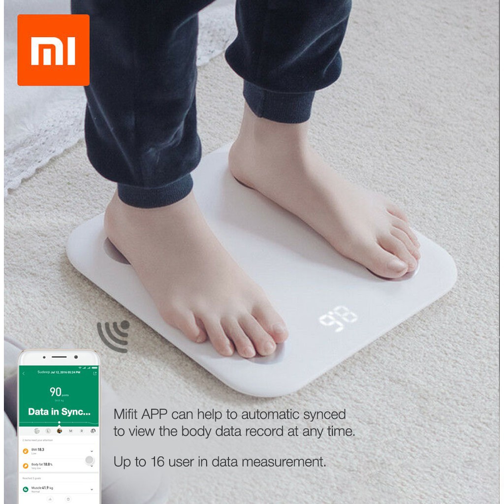 Cân Điện Tử Thông Minh Xiaomi Bluetooth Scale Gen 2 Bác Sĩ Gia Đình Trợ Lý Sức Khỏe