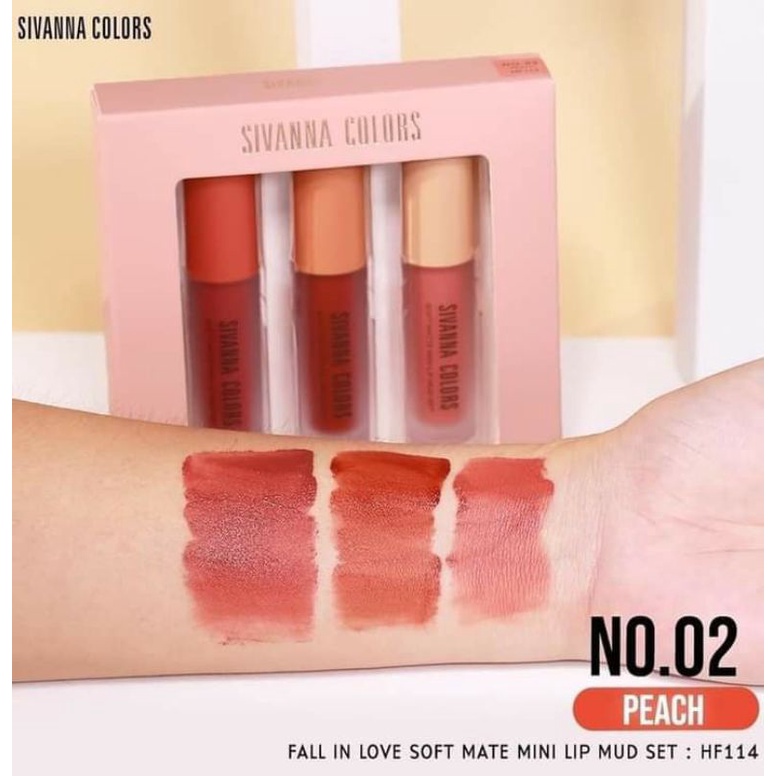 💋  SET SIVANNA FALL IN LOVE MATTE LIP THÁI LAN SET SON 3 CÂY  CHÍNH HÃNG💋