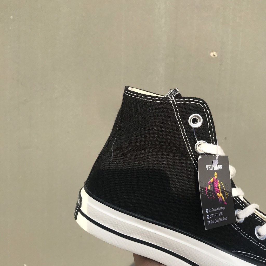 Giày thể thao,Giày sneaker,Giày 𝐜𝐨𝐧𝐯𝐞𝐫𝐬𝐞 đen cao cổ