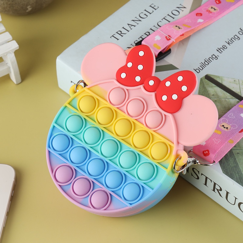Túi Đeo Chéo Hình Minnie Pop It Fidget Pop Cho Bé