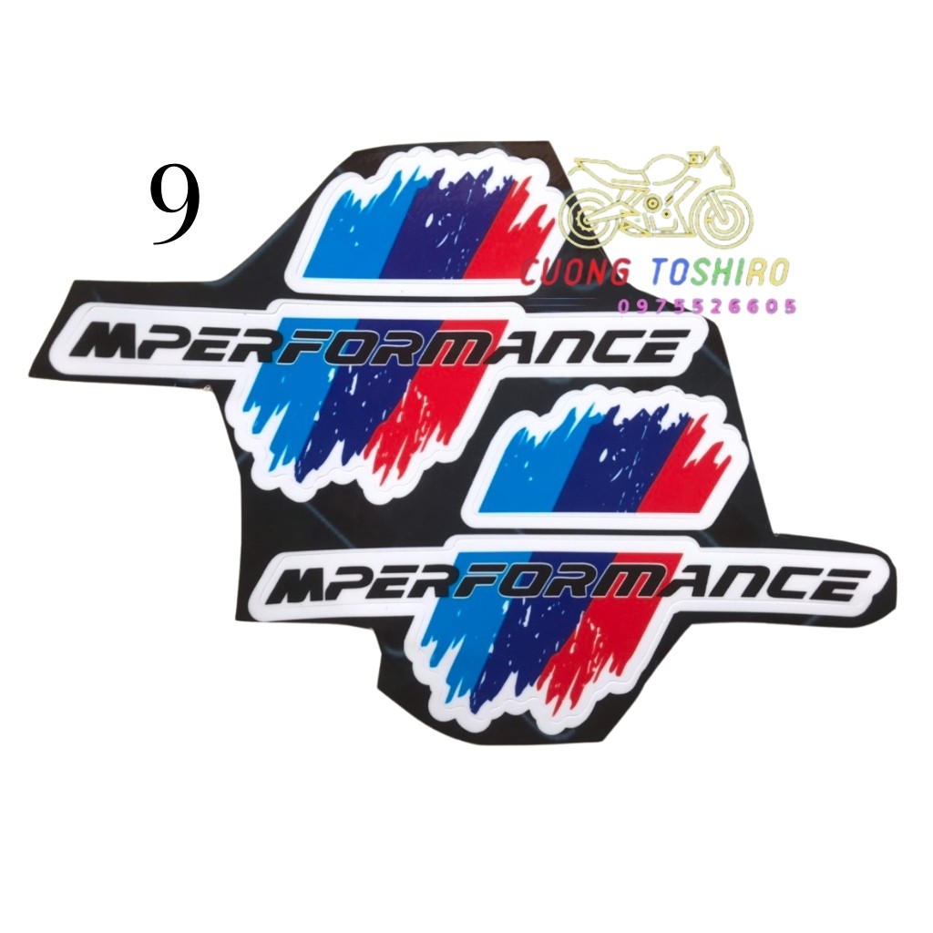 Tem dán xe Mperformance ITALY / AMG / ĐỨC / PHÁP chống nước siêu đẹp