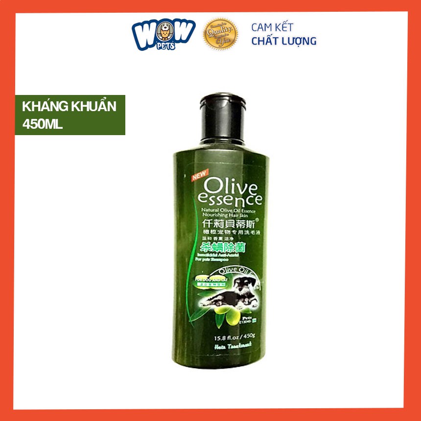 [W003] Sữa tắm Olive cho chó mèo wowpets dầu tắm chó mèo, Dưỡng lông, Khử mùi, ve rận