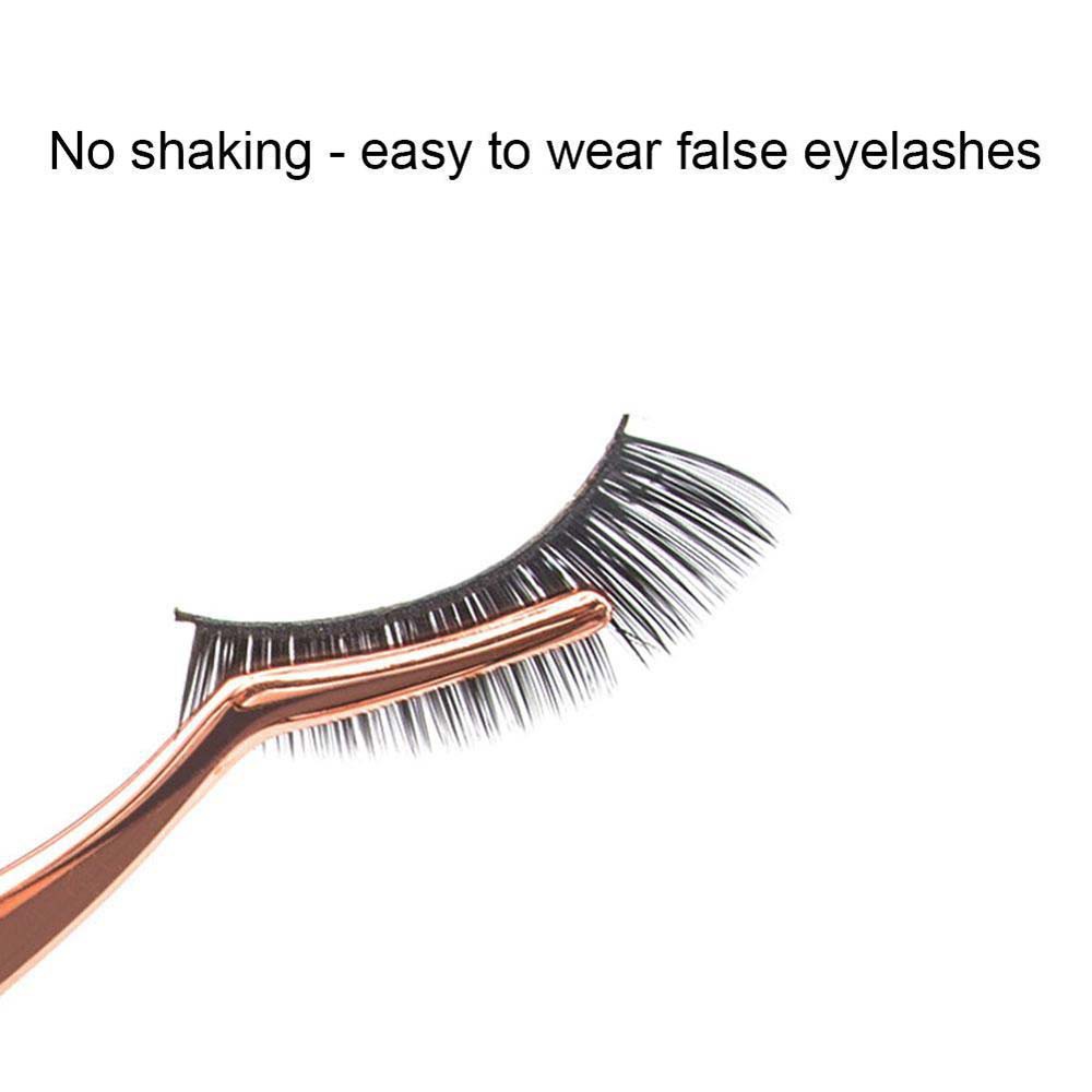 [Hàng mới về] Nhíp gắn lông mi giả thiết kế hai đầu 2 trong 1 kèm lược bằng thép không gỉ dành cho nữ