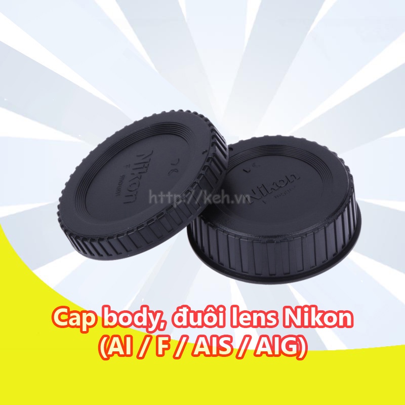 Nắp cap sau lens AI, Nắp body cho lens/máy ảnh Nikon ngàm F AI AIS G E