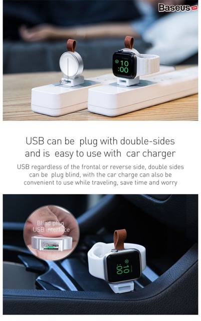 Bộ sạc không dây di động Baseus Dotter Wireless Charger for cho Apple Watch