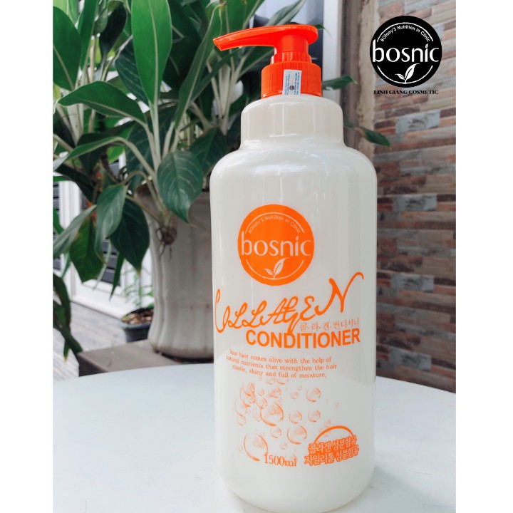 COMBO GỘI XẢ COLLAGEN LÀM BỀN MÀU NHUỘM BOSNIC 1500ML