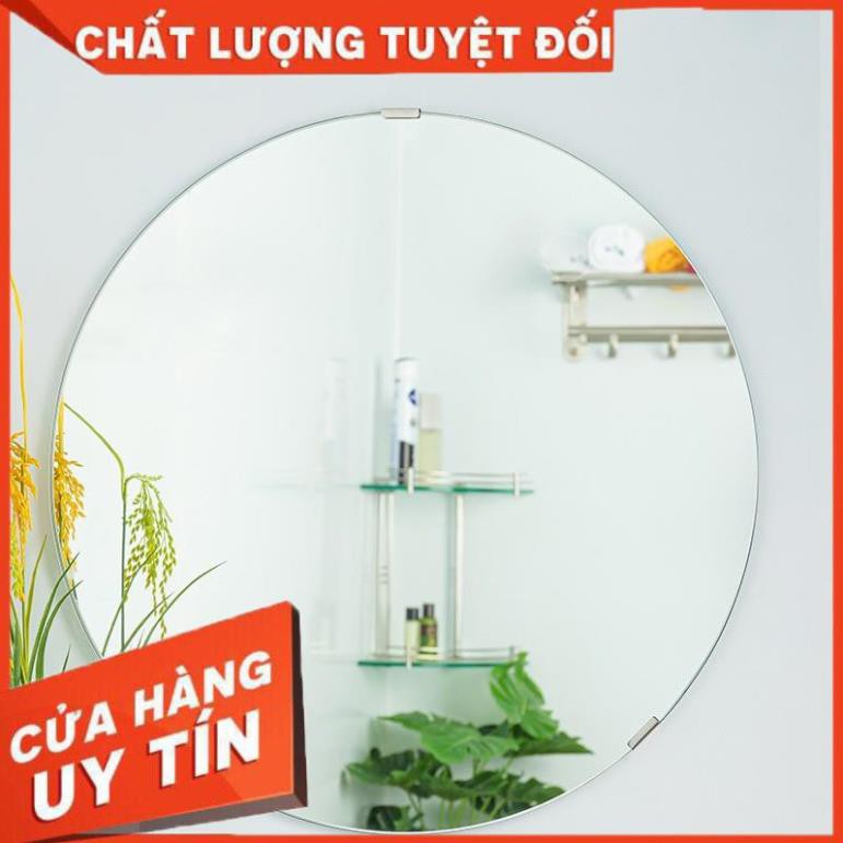 gương tròn soi nhà tắm bàn trang điểm treo tường kích thước tròn 50cm - guonghoangkim mirror D50