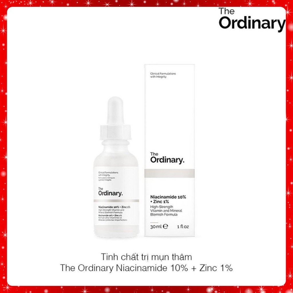 [Bill Hãng] Serum kiềm dầu, giảm mụn The Ordinary Niacinamide 10% + Zinc 1% 30ml - 60ml