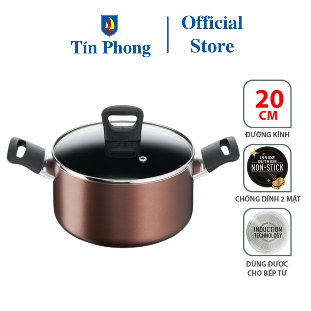 Nồi chống dính Tefal Day By Day 20cm (G1434406) - Dùng mọi loại bếp - bảo hành 2 năm - Hỏa tốc 2h HCM