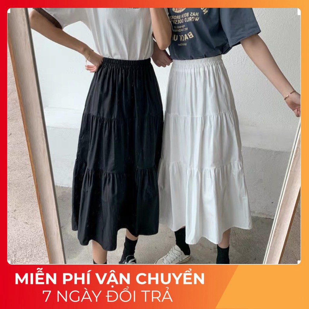 Chân Váy Nữ 🦋 Chân váy Vintage 2 lớp Siêu Xinh 2 màu 🦋 47 | BigBuy360 - bigbuy360.vn