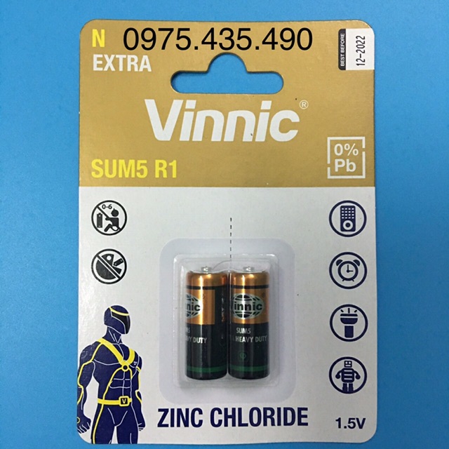 Sum5 R1 - Pin Vinnic Sum5 R1 LR1 Chính Hãng Vỉ 2 Viên