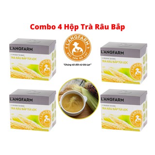 Combo 4 Hộp Trà Râu Bắp Túi Lọc Langfarm, Hộp 20 Tép - MSN181612