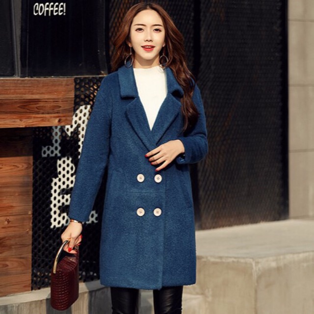 Áo khoác dạ nữ dáng dài siêu đẹp phong cách korea