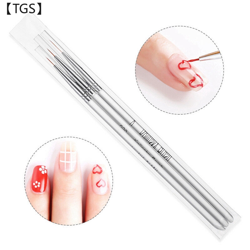 Bộ 3 dụng cụ vẽ móng tay nhỏ gọn tiện dụng chuyên nghiệp