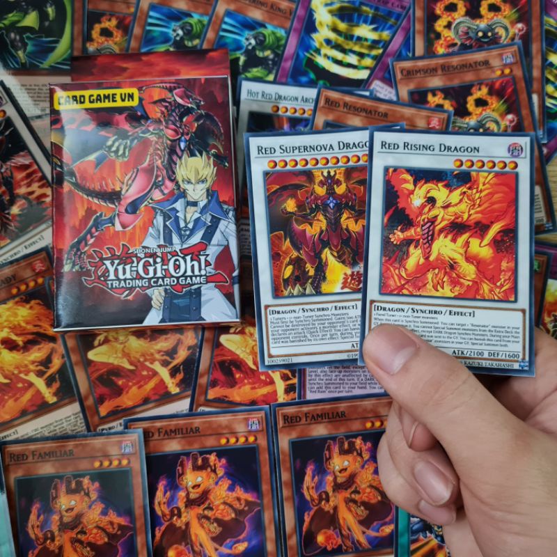 [BÀI IN] Bài YuGiOh - Hộp Thẻ Bài FullBox - Bộ 54 lá bài Red Dragon của Jack Atlas - Card Game VN