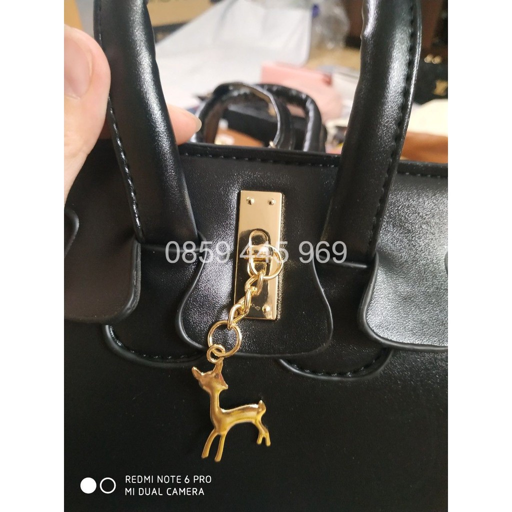 Túi xách nữ form nhỏ thời trang hai màu đen & be | BigBuy360 - bigbuy360.vn