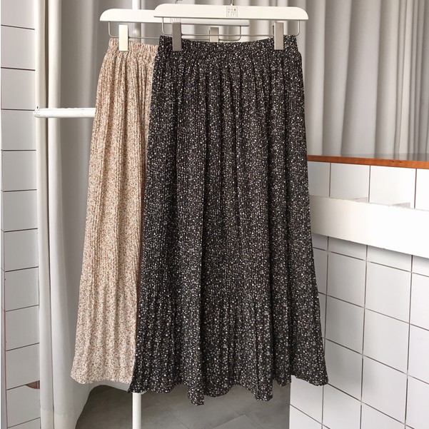 Chân váy maxi hoa xếp ly nhuyễn - V677 | BigBuy360 - bigbuy360.vn