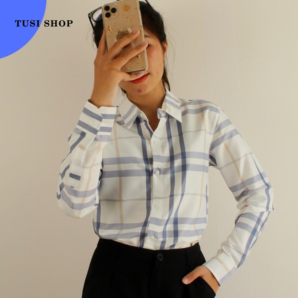 [SIÊU GIẢM GIÁ] Áo sơ mi 3D nam nữ cặp đôi chất liệu kate lụa HOẠ TIẾT CARO | BigBuy360 - bigbuy360.vn