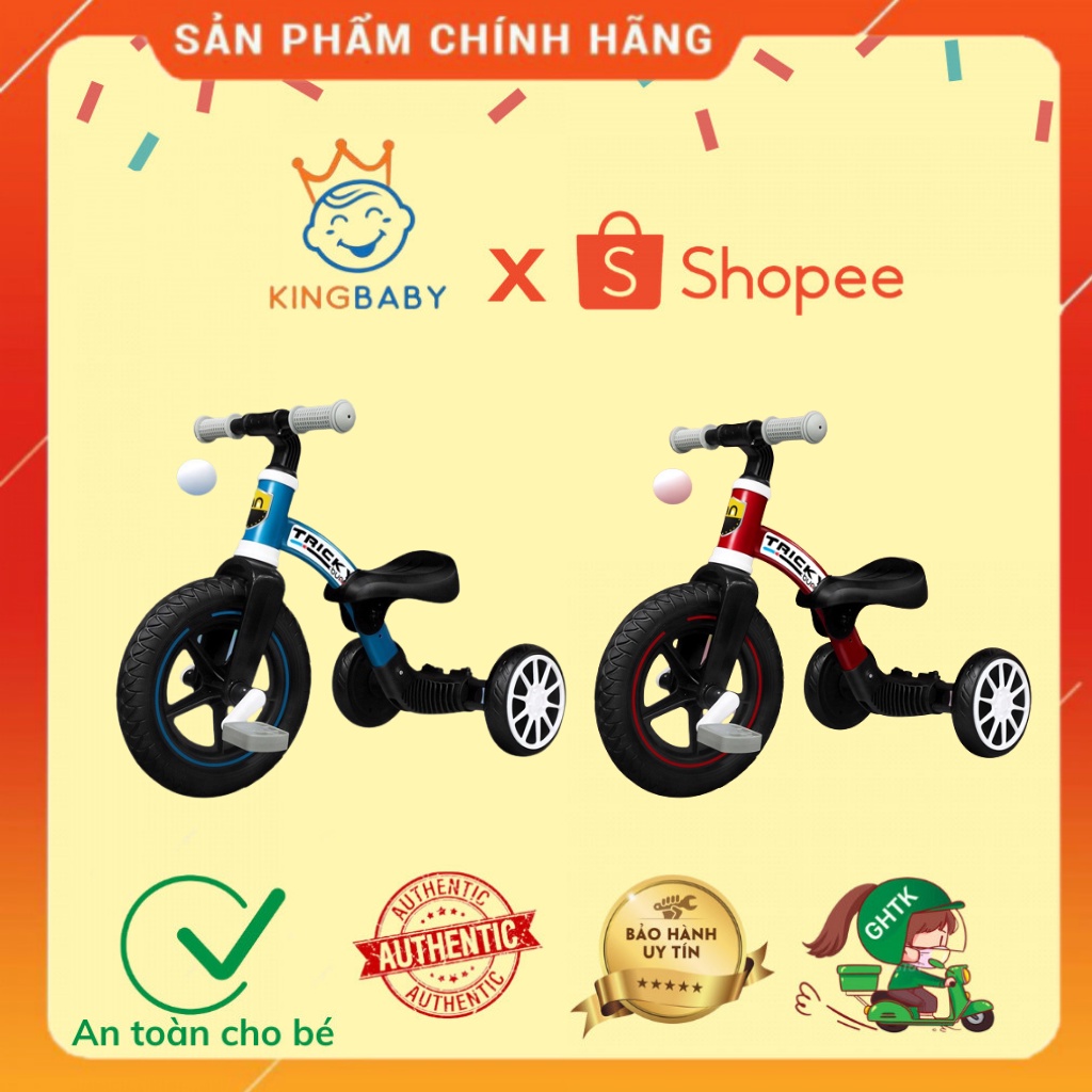 Xe chòi chân Xe đạp 3 bánh Tricky Bunny kết hợp xe chòi chân đồ chơi vận động cho bé
