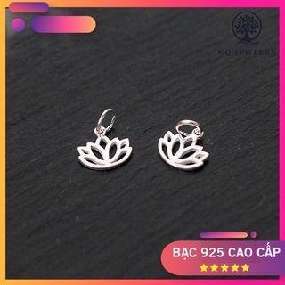 Charm bạc hình hoa sen treo