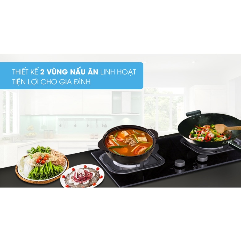 Bếp gas âm Electrolux EGT7221EK- Mới 100% Chính Hãng +Tặng dây gas,kính cường lực,ngắt gas tự động