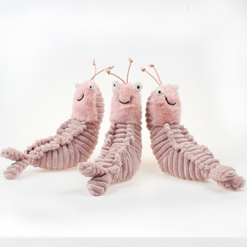 Đồ chơi nhồi bông Hình Con Tôm Hoạt Hình Đáng Yêu Kích Thước 22cm