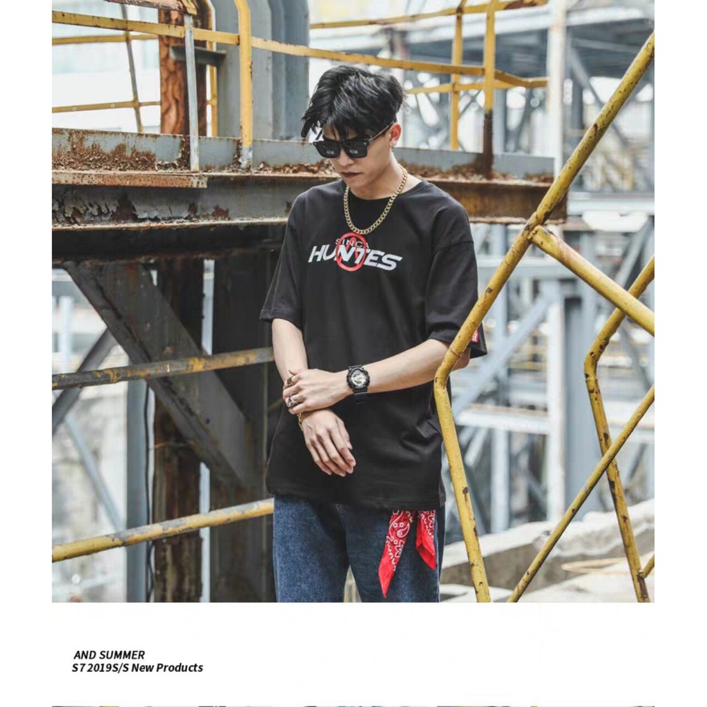 &lt;FREE SHIP&gt; Áo phông nam tay lỡ vải thun cotton co giãn chất mềm mịn y ảnh
