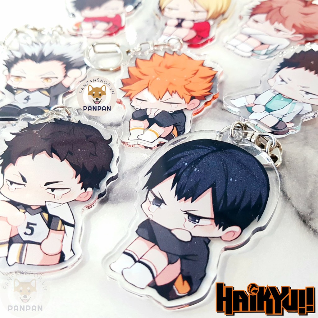 Móc Khoá Anime Mica Acrylic Haikyuu Ngồi 8 nhân vật (6m) - Haikyu