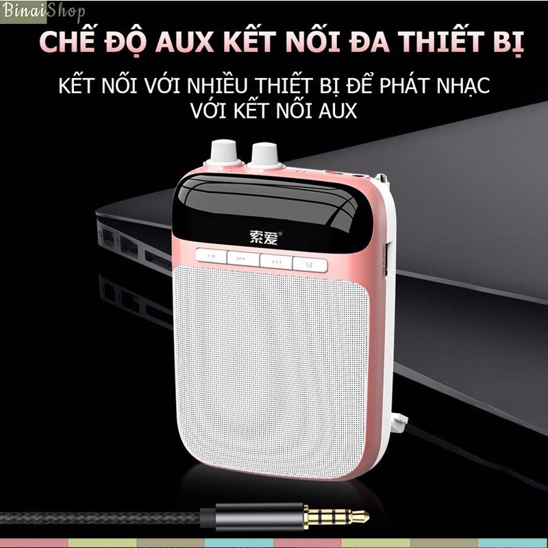 SOAIY S-718 - Máy Trợ Giảng Không Dây , Công Suất 10W, Hoạt Động 12 Giờ