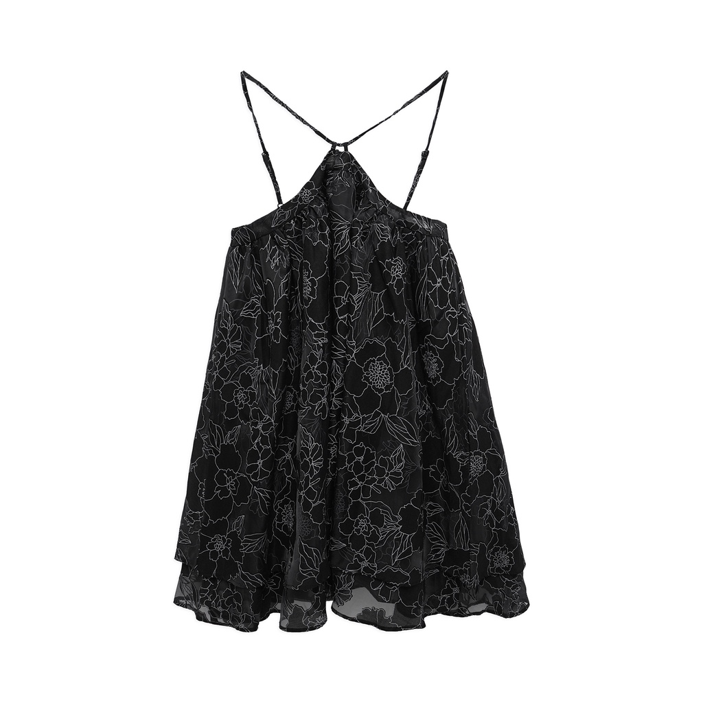 Đầm Nữ Babydoll 2 Layers Strappy , Chất Lưới Dẻo Thoải Mái , WDN000102,SOMEHOW