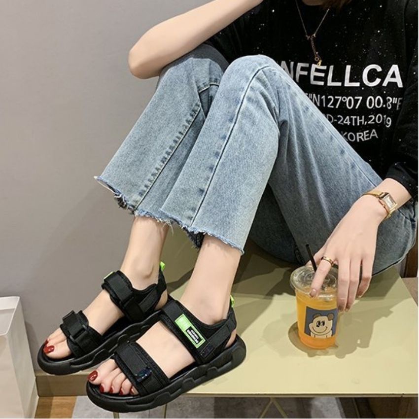 Dép Quai Hậu Nữ Học Sinh Đế Thấp Kiểu Hàn Quốc 2 Quai Cao Cấp D07