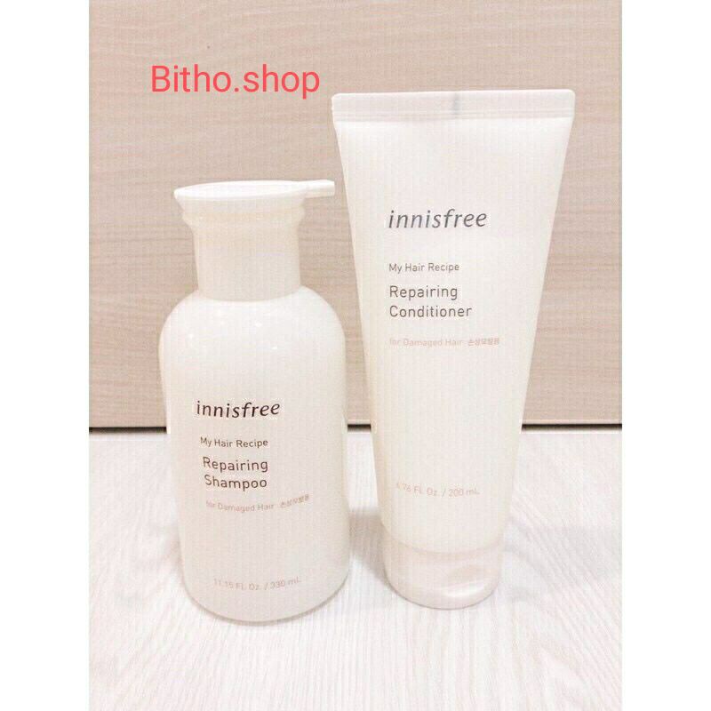 Bộ dầu gội/xả phục hồi tóc  Hàn Quốc ininsfree