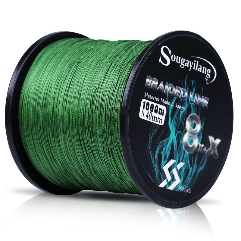 Cuộn Dây Câu Cá Sougayilang Đa Năng Bện 8+1x Sợi PE Dài 1000M