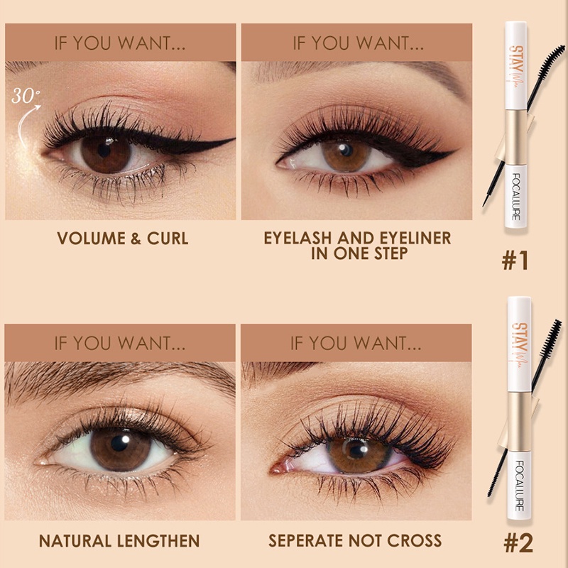 [Hàng mới về] Mascara kiêm bút kẻ mắt 2 trong 1 chống nước