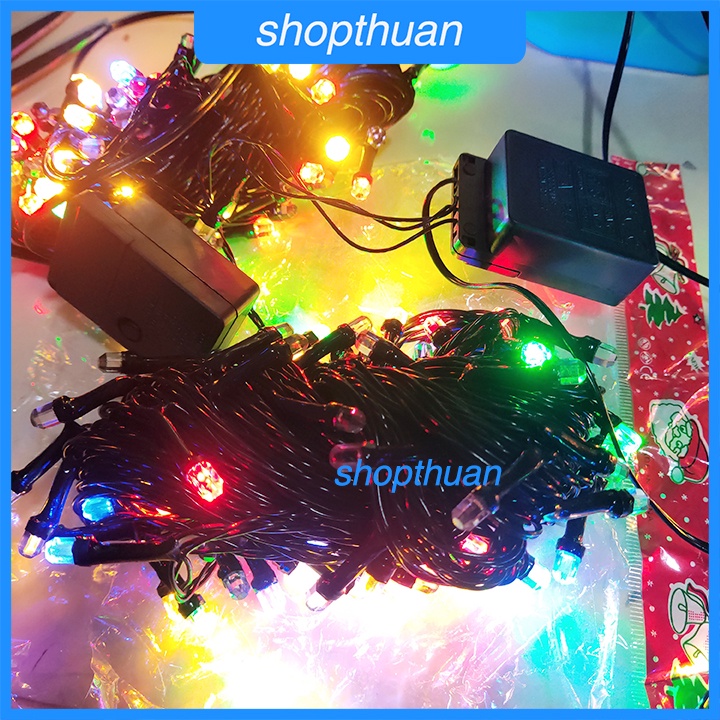 Đèn led chớp bóng lục giác nhỏ dây dài khoảng 20 mét có 7 chế độ chớp
