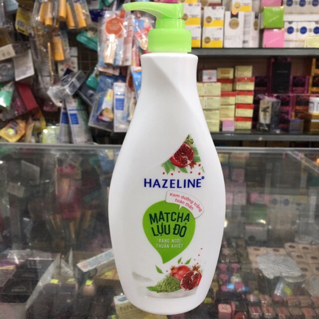 Sữa Dưỡng Thể Hazeline dưỡng trắng da Matcha Lựu Đỏ 370ml