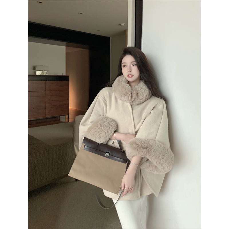 👗👗Áo Khoác Lông Cáo Hai Mặt Dáng Rộng Dài Vừa Thời Trang Hàn Quốc Dongdaemun | BigBuy360 - bigbuy360.vn