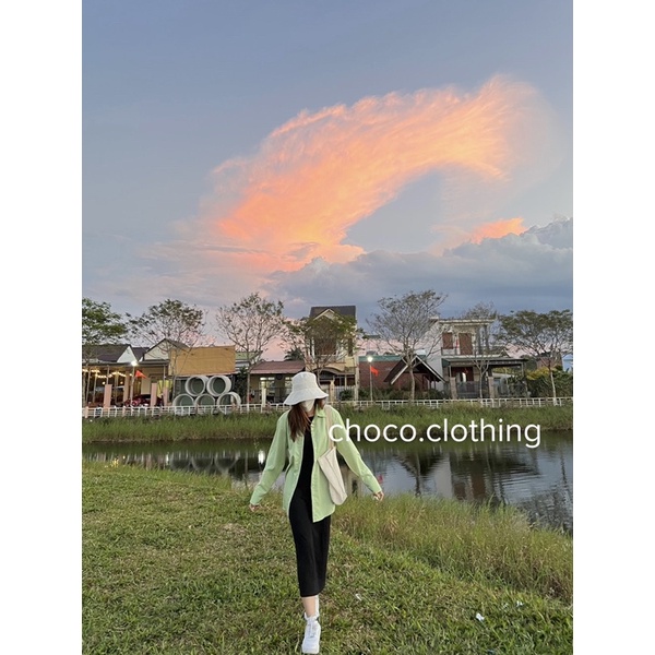 [Mã FAMARAL1 giảm 10K đơn 50K] Áo somi nữ tay dài màu xanh mạ non siêu hot 2022 | BigBuy360 - bigbuy360.vn